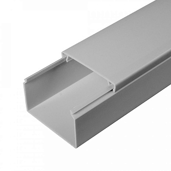 Кабель-канал 60х40 серый 2-й замок в п/э (40м/уп) RAL 7035 (Промрукав), PR03.0077
