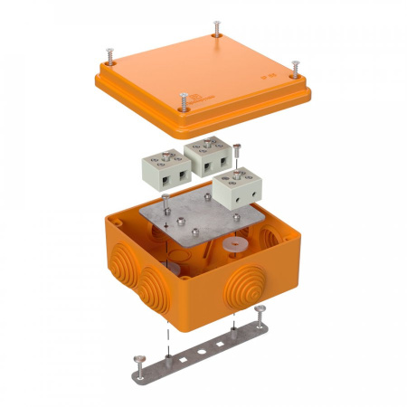 Коробка огнестойкая 40-0300-FR6.0-6 Е15-Е120 100х100х50 для открытой проводки (Промрукав)