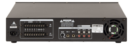 AZ-560 усилитель 560 Вт, 3 микр./2 лин. входа, 6 зон