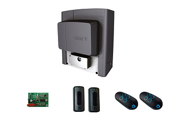BKS18AGS RC KIT, Комплект автоматики для откатных ворот на основе привода BKS18AGS (встроенный блок управления ZBKN, радиоуправление с динамическим кодом, фотоэлементы)