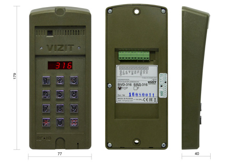 БВД-316FCP, блок вызова БВД-316FCP, блок вызова