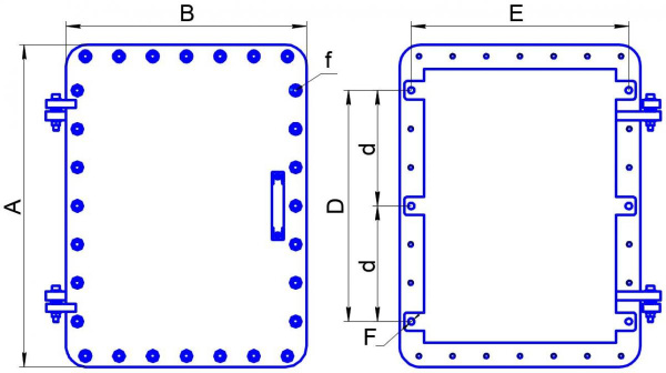 Спектрон-КВ-Exd-H 635x465x355, коробка взрывозащищенная