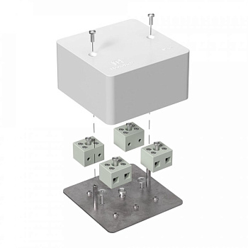 Коробка огнестойкая 40-0460-FR6.0-8 Е15-Е120 85х85х45мм для кабель-канала (Промрукав), 40-0460-FR6.0-8