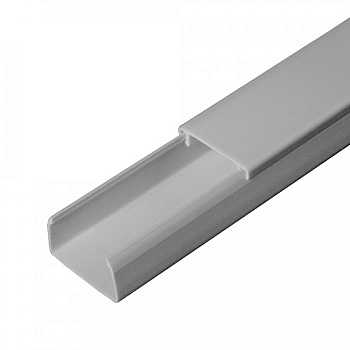 Кабель-канал 25х16 серый 2-й замок в п/э (80м/уп) RAL 7035 Промрукав, PR03.0072